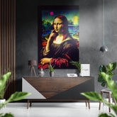 Mona Lisa Brushed Aluminum Dibond Wall Art.